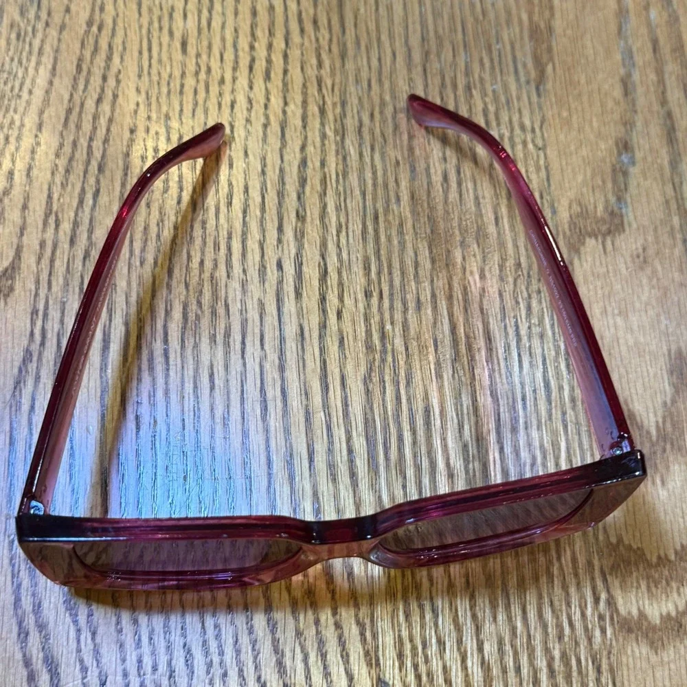 Foster Grant NS1022 Rectangular Sunglasses Translucent Pink Purple PRP 160mm
